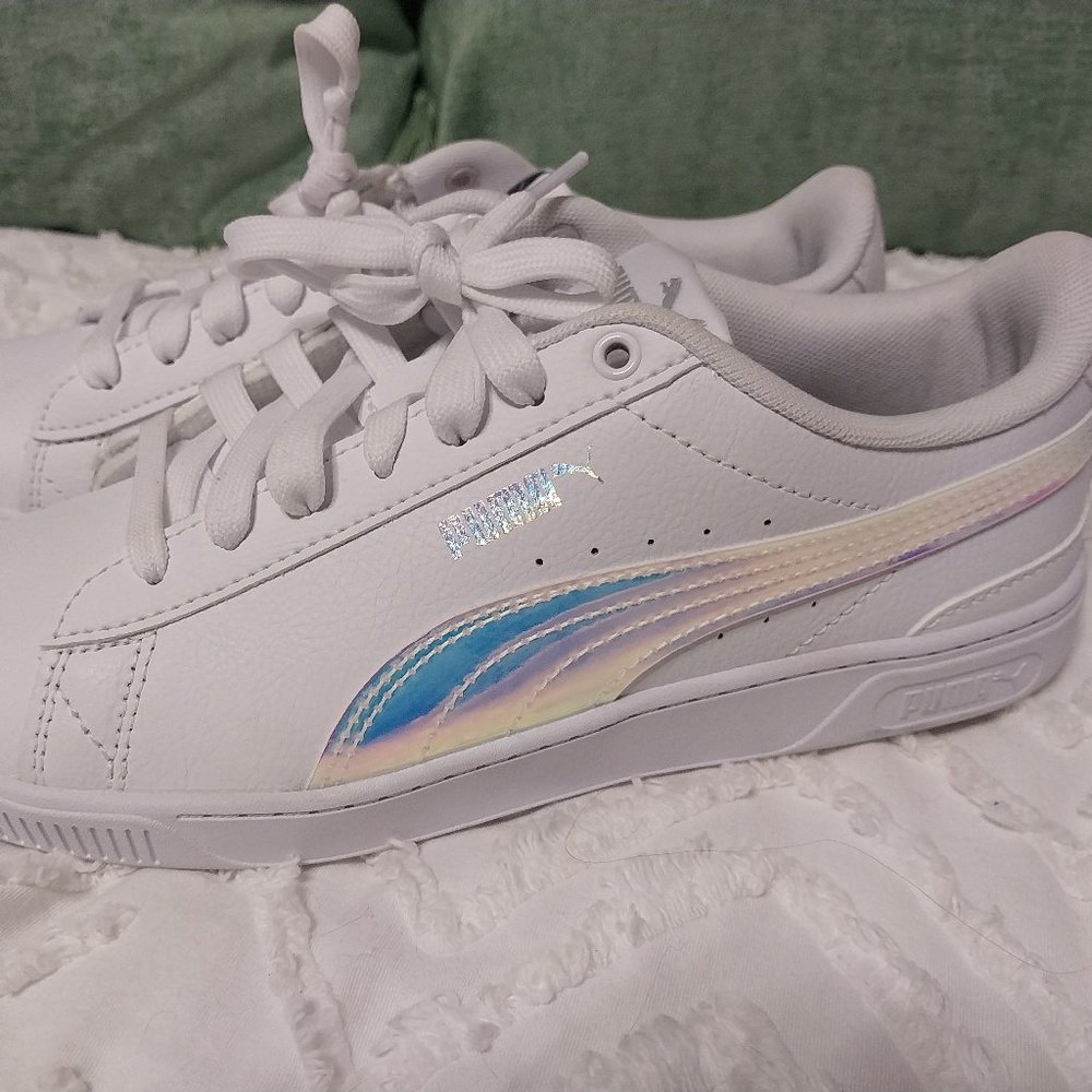 White Holographic Puma Sneakers- Size 7